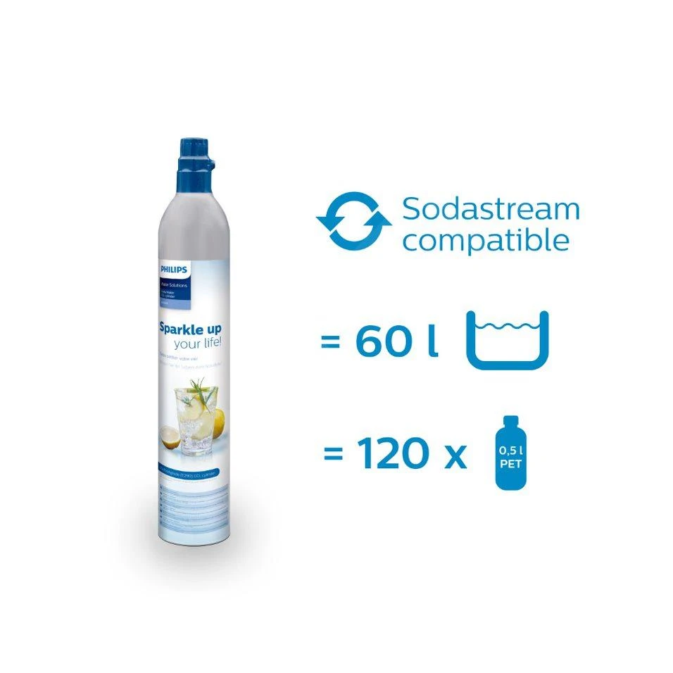 Philips GoZero - Máquina Para Hacer Agua Con Gas Lite Con Accesorios, Gris ADD4901GR/10 8 Philips GoZero - Máquina Para Hacer Agua Con Gas Lite Con Accesorios, Gris ADD4901GR/10 - Imagen 6