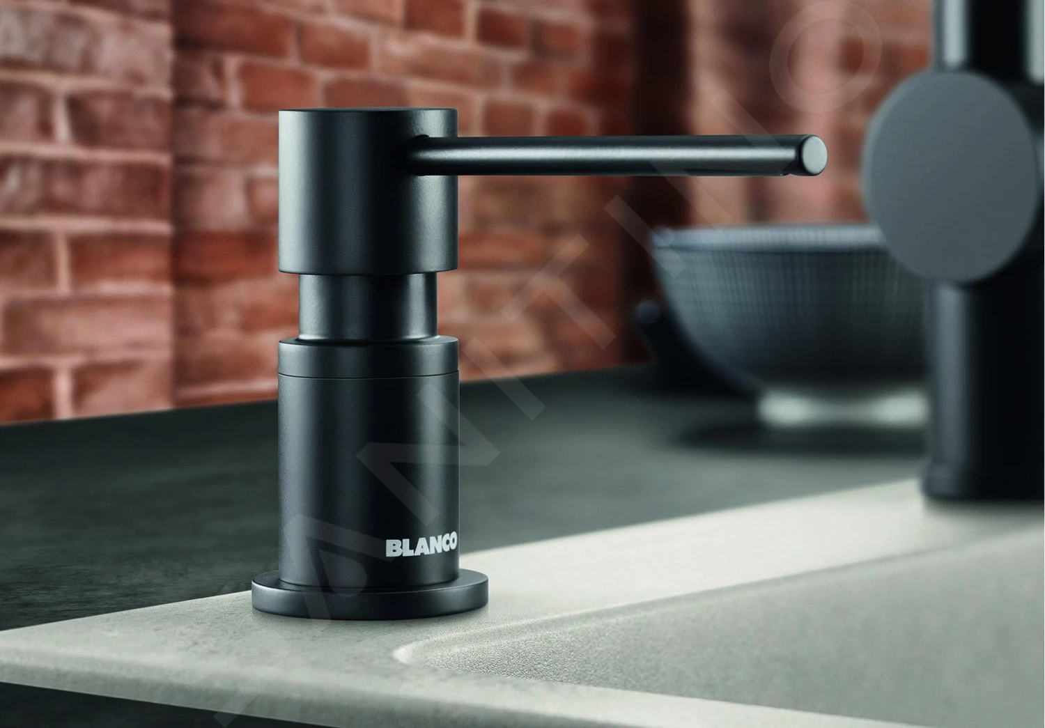 Blanco Accesorios - Dispensador De Detergente Lato, Negro Mate 525789 5 Blanco Accesorios - Dispensador De Detergente Lato, Negro Mate 525789 - Imagen 3