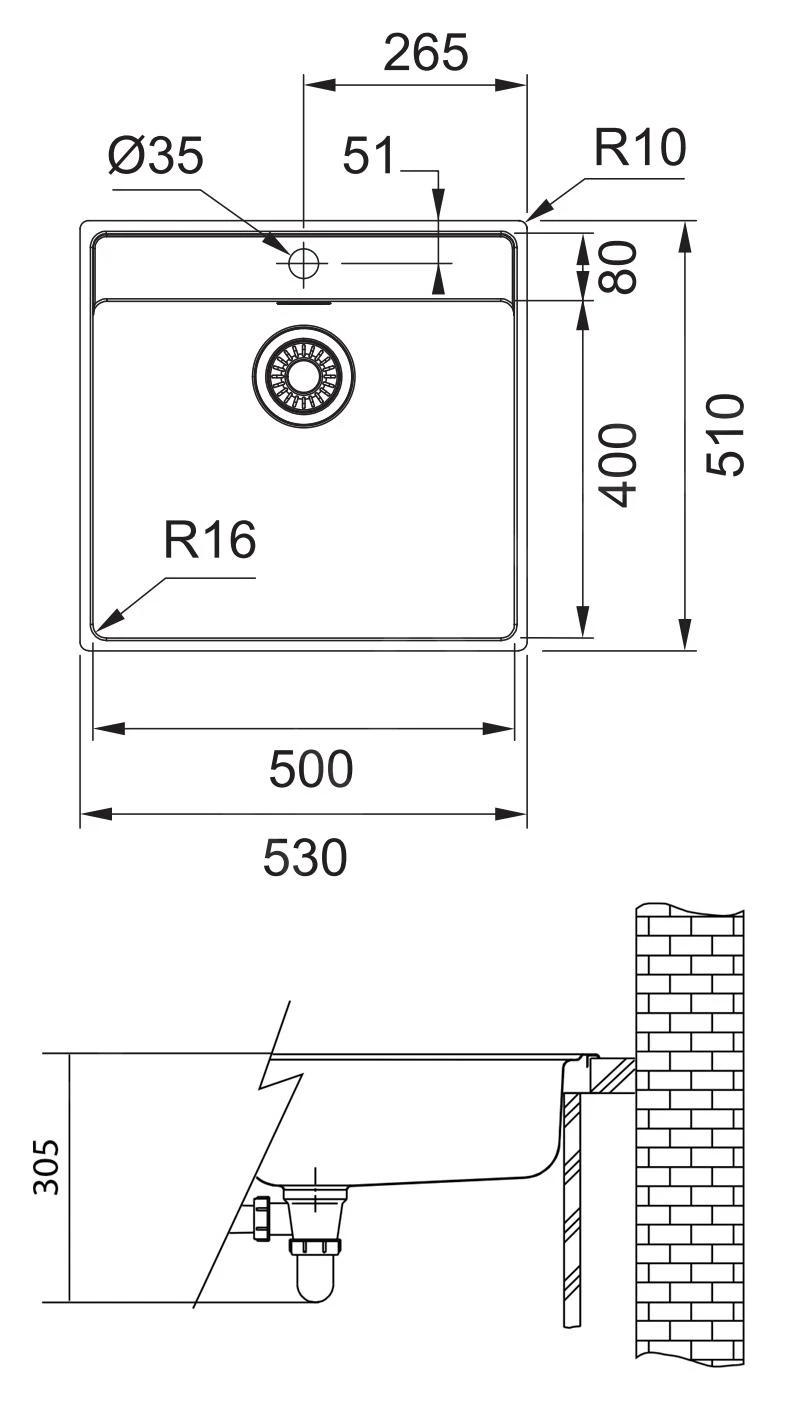 Franke Maris - Fregadero MRX 210/610-50 TL, 530x510x180 Mm, Acero Inoxidable 127.0539.574 4 Franke Maris - Fregadero MRX 210/610-50 TL, 530x510x180 Mm, Acero Inoxidable 127.0539.574 - Imagen 2
