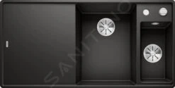 Blanco Axia III 6 - Fregadero De Silgranite, 990x500 Mm, Con Control De Desagüe Y Con Accesorios, Negro 525854