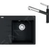 Franke Conjuntos De Cocina - Conjunto G223, Fregadero De Fragranite CNG 611-62 TL/7 Y Grifo FC 3055.071, ónix/cromo 114.0650.776