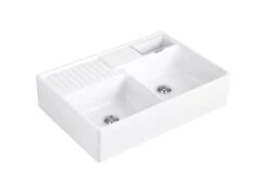 Villeroy & Boch Fregaderos - Fregadero De Cerámica 90x63cm, CeramicPlus, Stone White 632391RW