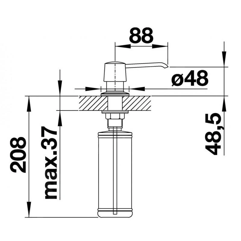 Blanco Accesorios - Dispensador De Detergente Yano, Cromo 524256 4 Blanco Accesorios - Dispensador De Detergente Yano, Cromo 524256 - Imagen 2