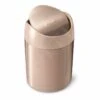 Simplehuman Cubos De Basura - Cubo De Basura Mini Para Mesa 1,5 L, Rose Gold CW2085