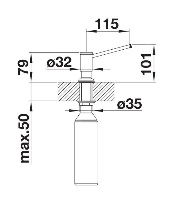Blanco Accesorios - Dispensador De Detergente Livia, Cromo 521291 4 Blanco Accesorios - Dispensador De Detergente Livia, Cromo 521291 - Imagen 2