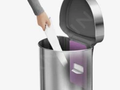 Simplehuman Cubos De Basura - Cubo De Basura Con Apertura Sin Contacto Con Sensor De Movimiento, 45 L, Acero Inoxidable Cepillado ST2009 -Franke Shop cf7687e18f43267f8ad09e12