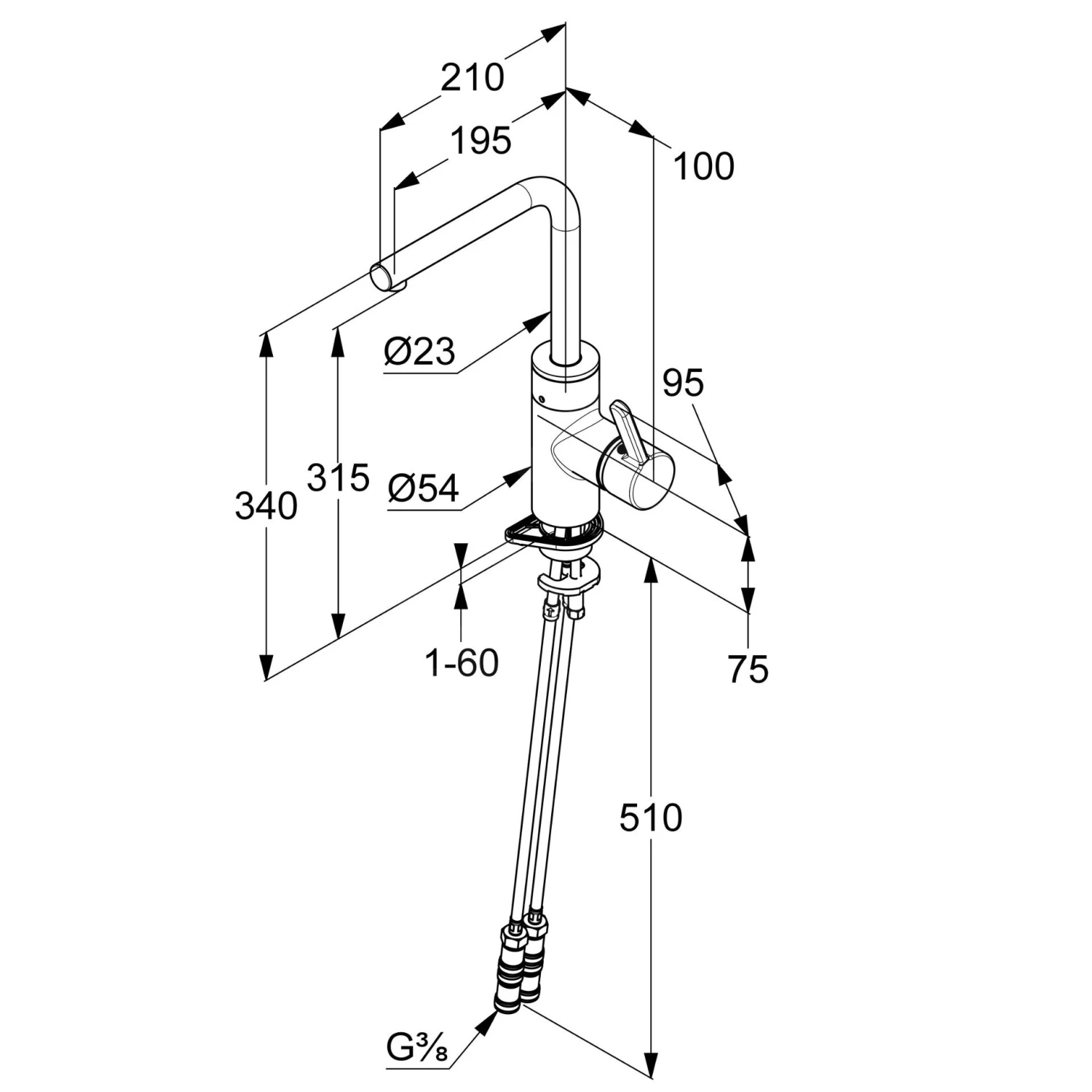 Kludi E-Go - Grifo Electrónico Para Fregadero, Alimentación Por Red, Negro Mate 422206675 4 Kludi E-Go - Grifo Electrónico Para Fregadero, Alimentación Por Red, Negro Mate 422206675 - Imagen 2