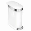 Simplehuman Cubos De Basura - Cubo De Basura Slim 45 L, Blanco CW2069 -Franke Shop e845d9642fbdd41aff1b9a2b