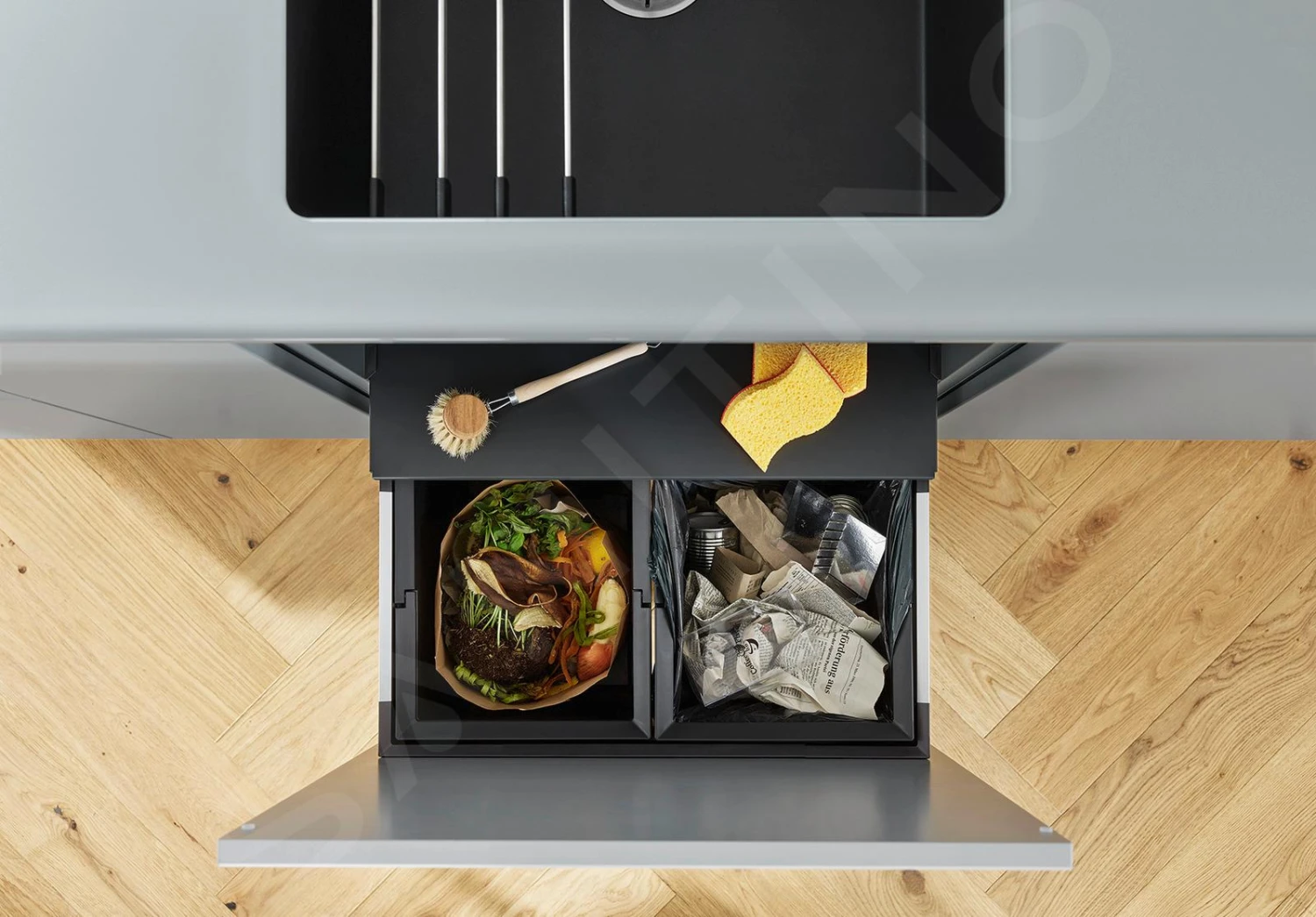 Blanco Select - Cubo De Basura Empotrado, Con Compartimento, Capacidad 34 L 526207 5 Blanco Select - Cubo De Basura Empotrado, Con Compartimento, Capacidad 34 L 526207 - Imagen 3