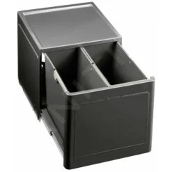 Blanco Botton Pro - Cubo De Basura Extraíble, Con Separación, Capacidad 26 L 517468