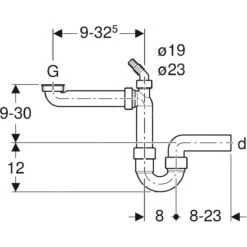Geberit Accesorios - Tapón De Olor De Tubo Para Fregadero, Ahorro De Espacio, Salida Horizontal, D 50 Mm 152.819.11.1 -Franke Shop ea8ea850d34e47c253c8c57e