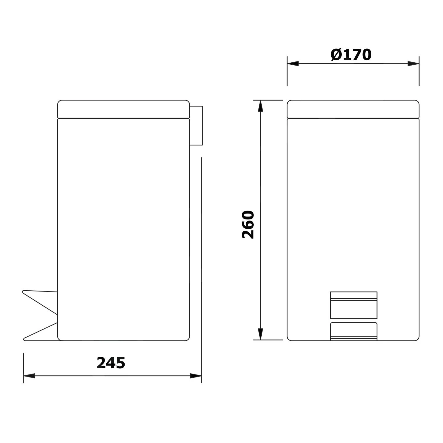 Aqualine Simple Line - Cubo De Basura, Redondo 3l, Blanco 28103 4 Aqualine Simple Line - Cubo De Basura, Redondo 3l, Blanco 28103 - Imagen 2