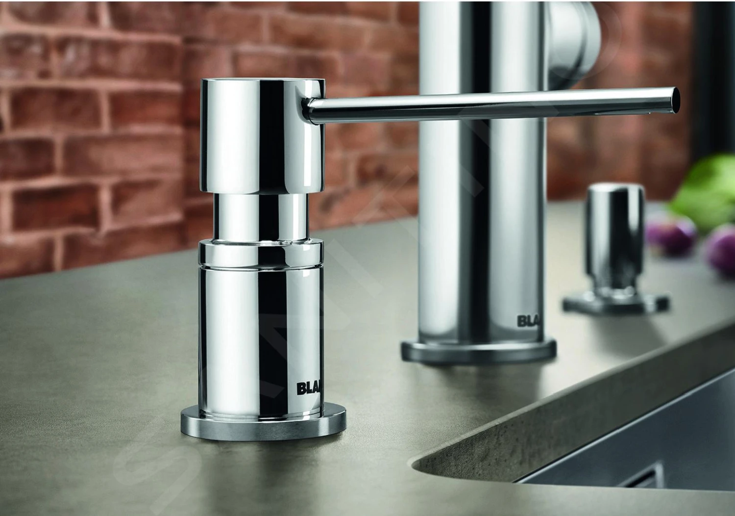 Blanco Accesorios - Dispensador De Detergente Lato, Cromo 525808 5 Blanco Accesorios - Dispensador De Detergente Lato, Cromo 525808 - Imagen 3