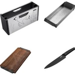 Franke Accesorios - Caja Con Accesorios Para Fregadero, Acero Inoxidable/plástico Negro 112.0619.946 -Franke Shop f106e43c54923d835b1435ad