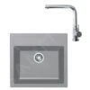 Franke Conjuntos De Cocina - Conjunto De Cocina T12, Fregadero De Tectonite SID 610 Y Grifo FN 0147.031, Gris/cromo 143.0650.598